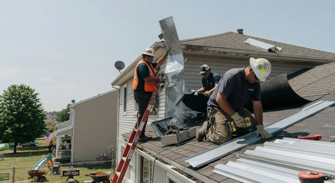 Storm Damage Metal Roof Repair in Alverton, PA